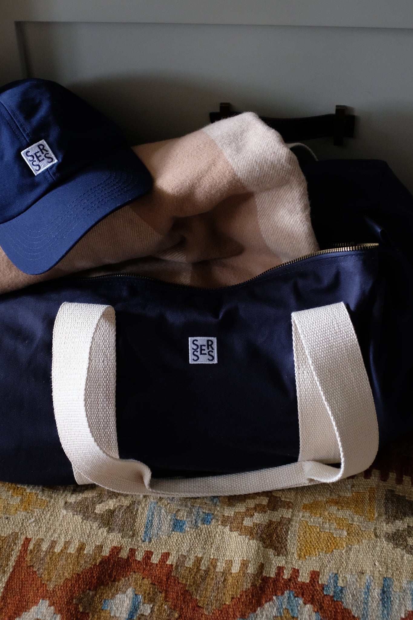 Monogram Organic Duffle Bag in Oxford Blue