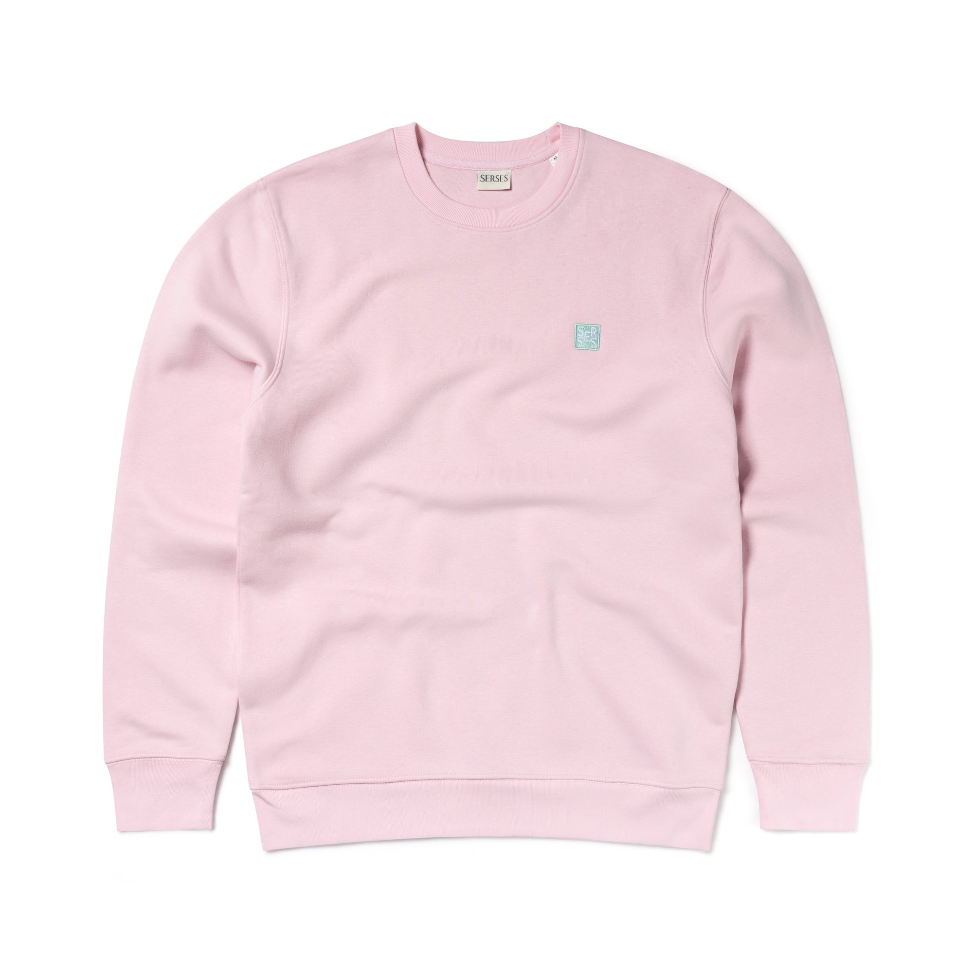 Monogram Organic Sweatshirt in Pale Pink