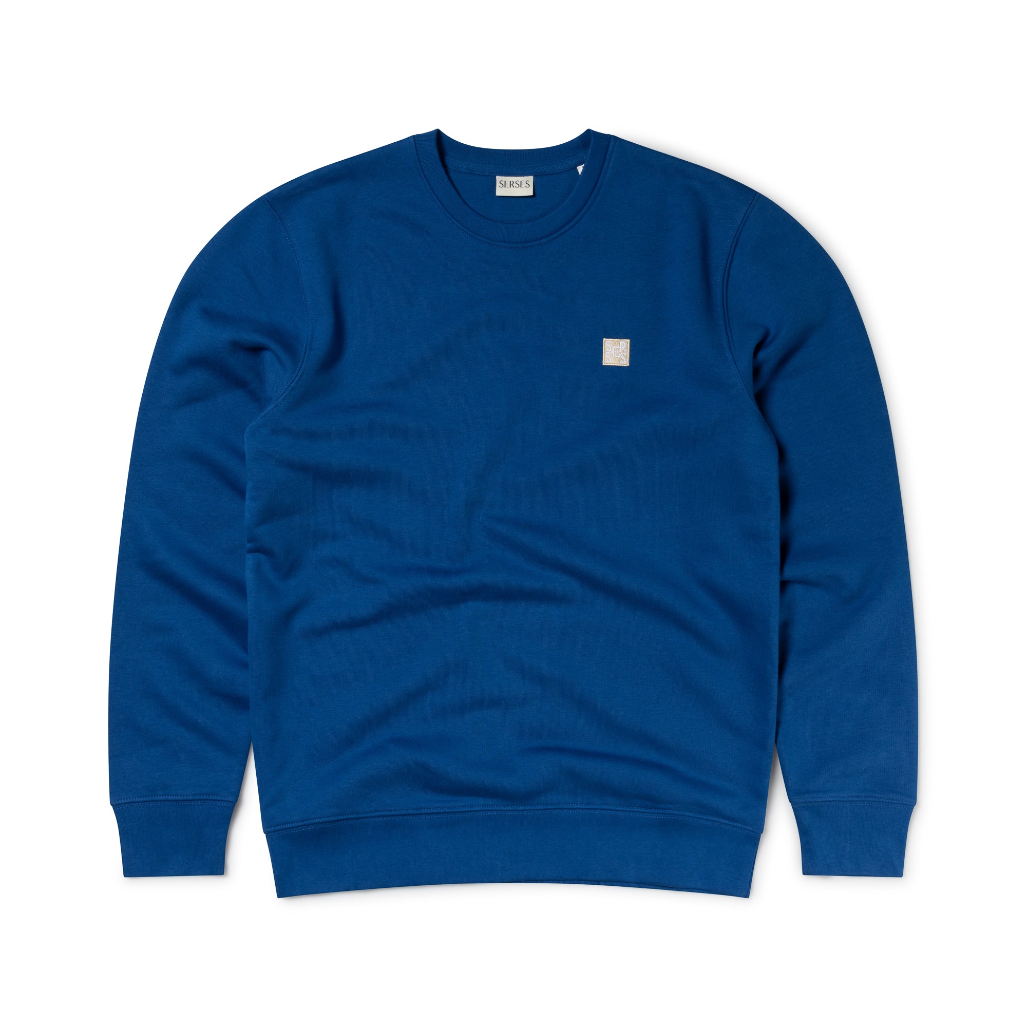 Monogram Organic Sweatshirt in Royal Blue