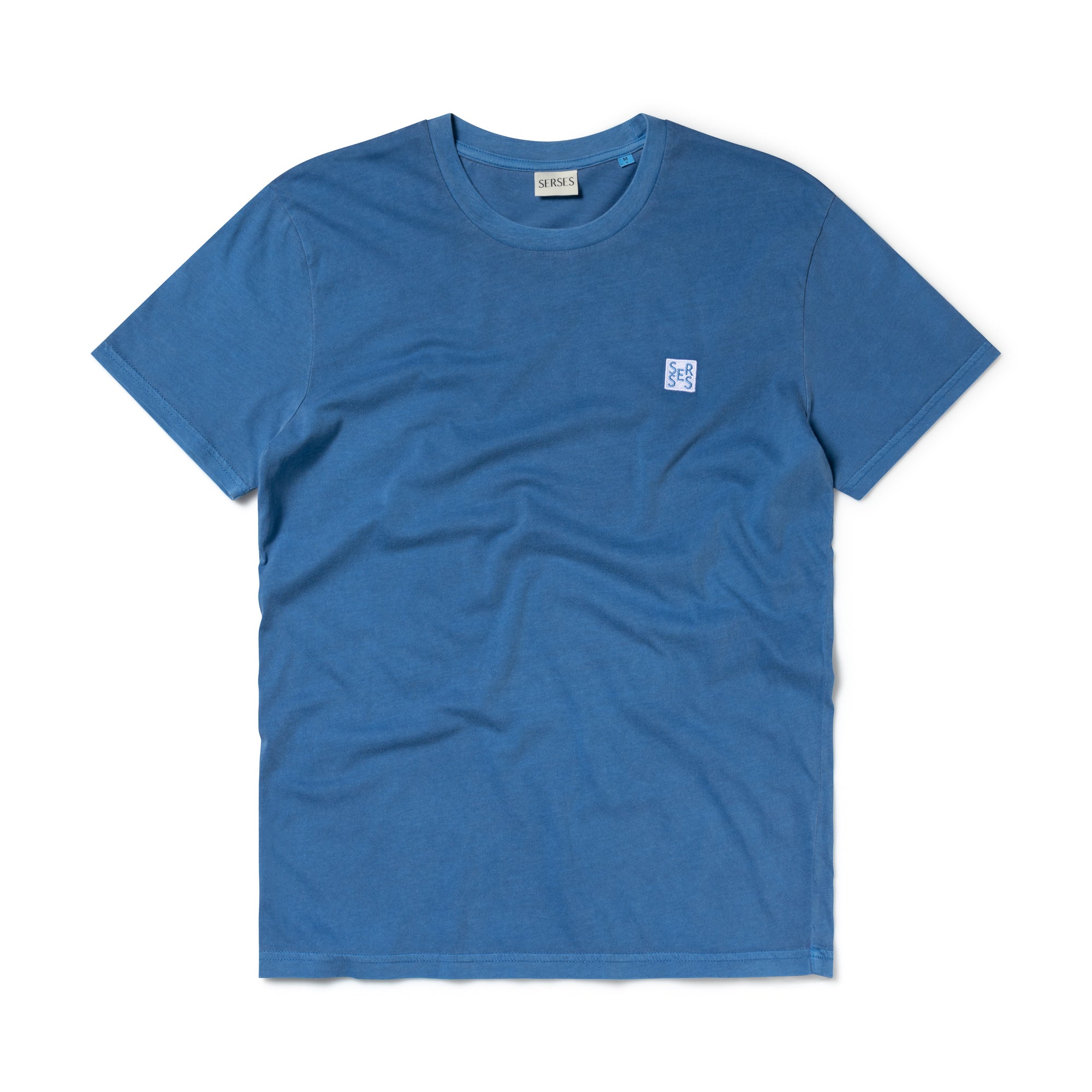 Monogram Organic T-shirt in Vintage Blue